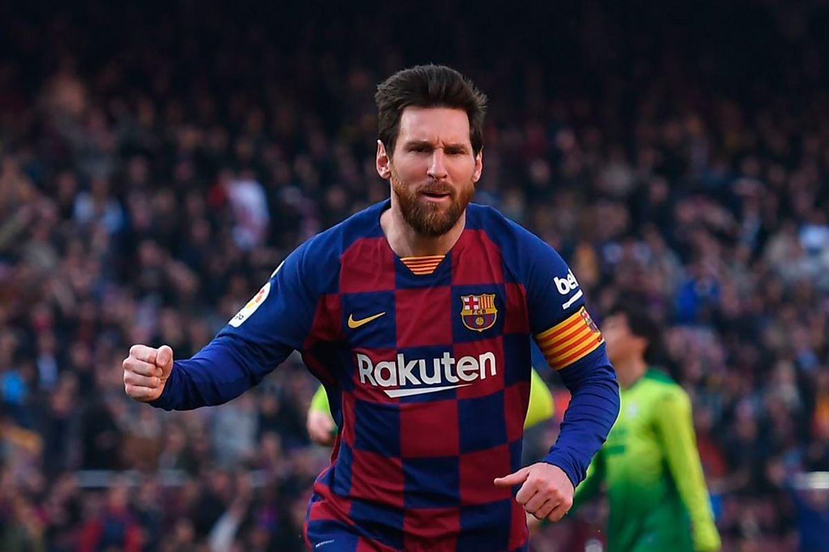 Leo Messi celebra un gol contra el Eibar en el Camp Nou