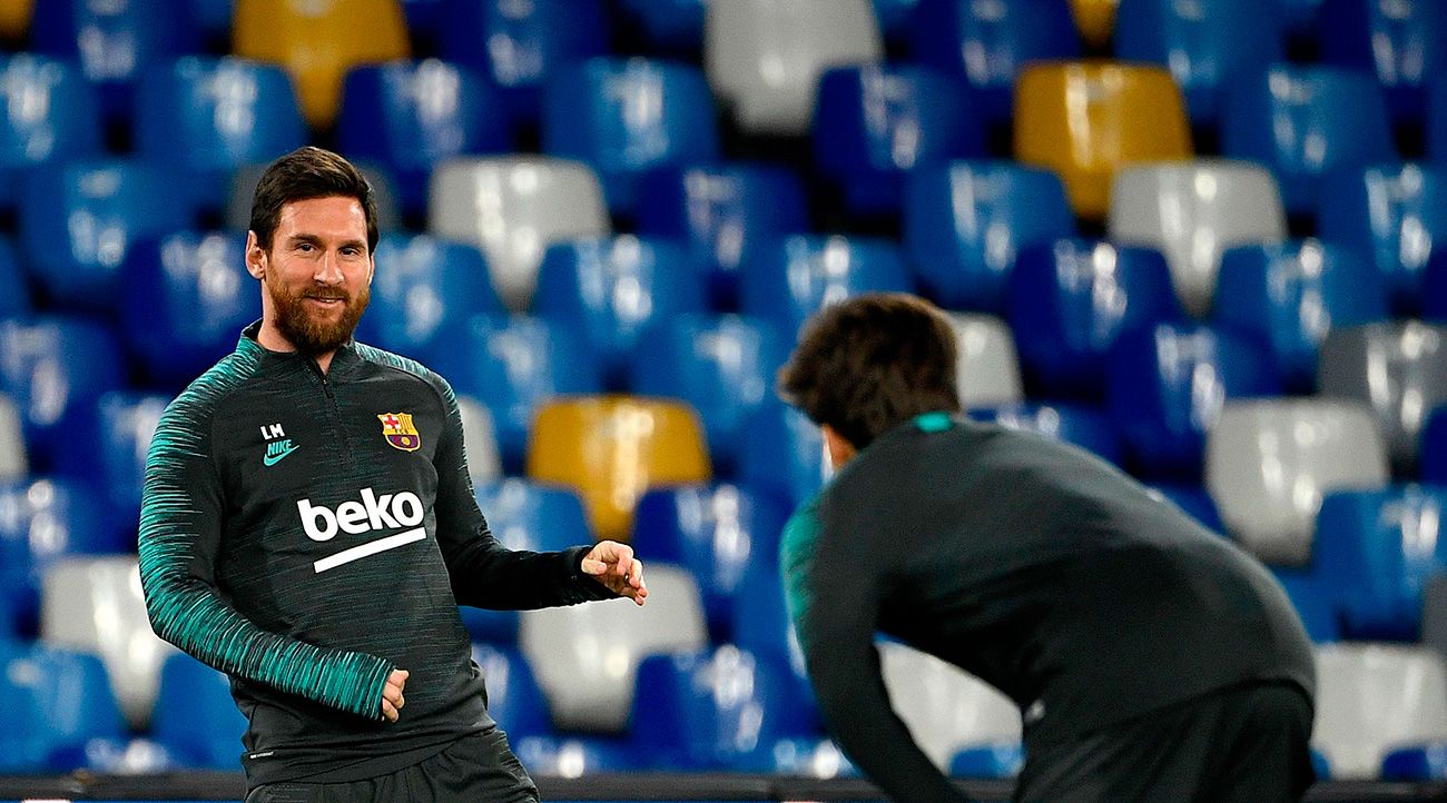 Messi in a training in Saint Paolo