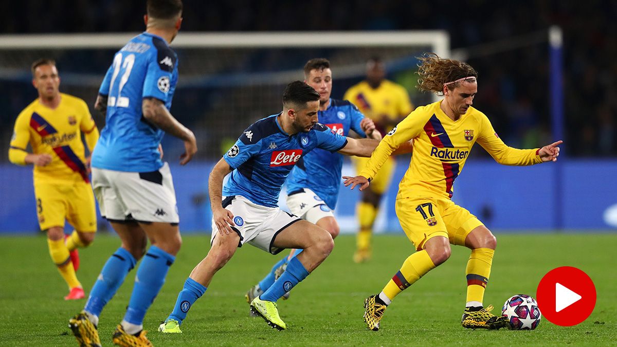 Antoine Griezmann, trying to generate unfit in the Napoli