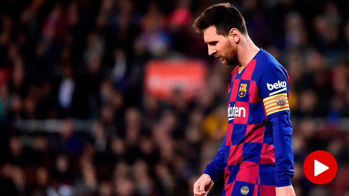 Leo Messi, cabizbajo after the FC Barcelona-Real Madrid of this Wednesday