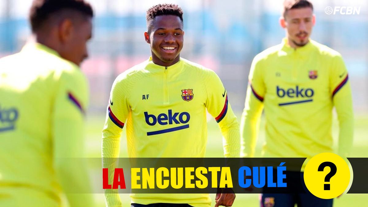 Ansu Fati en una sesión de entrenamiento del Barça | FCB