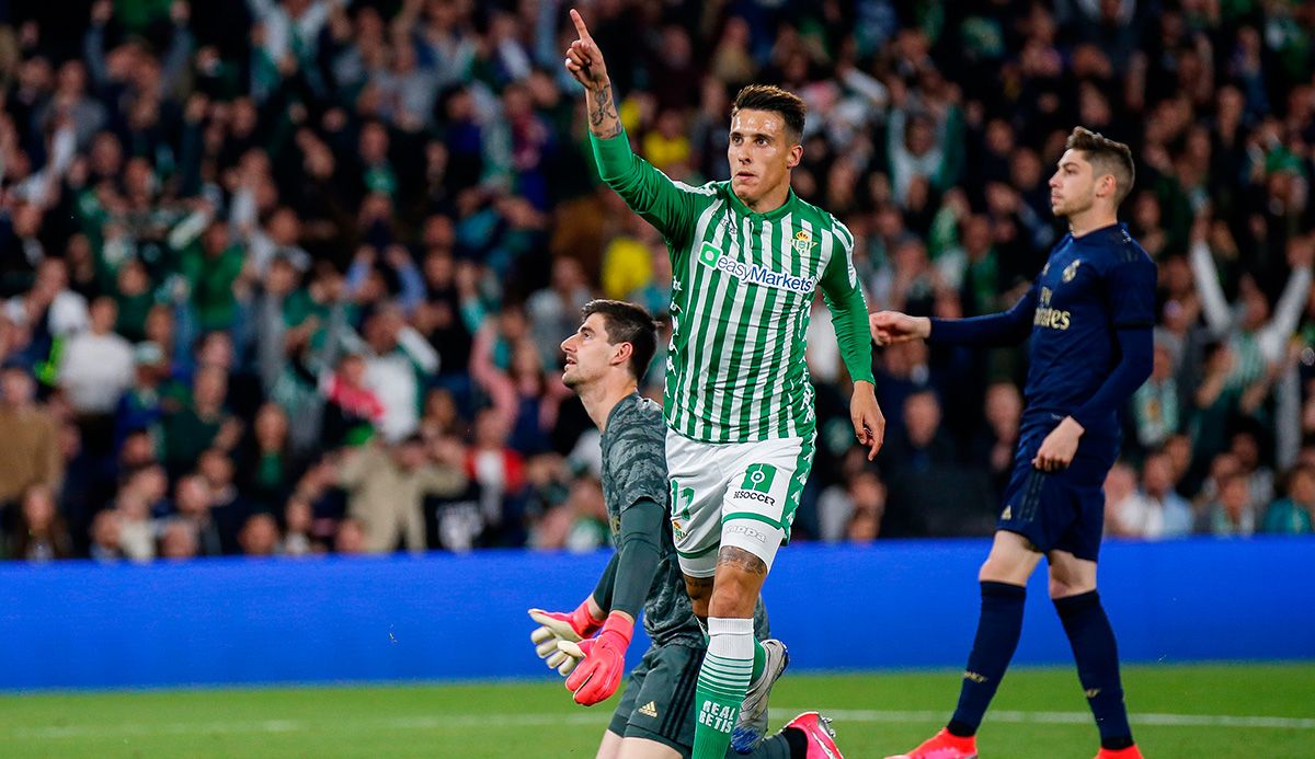 Cristian Tello celebra su gol contra el Madrid / Foto: Twitter Betis