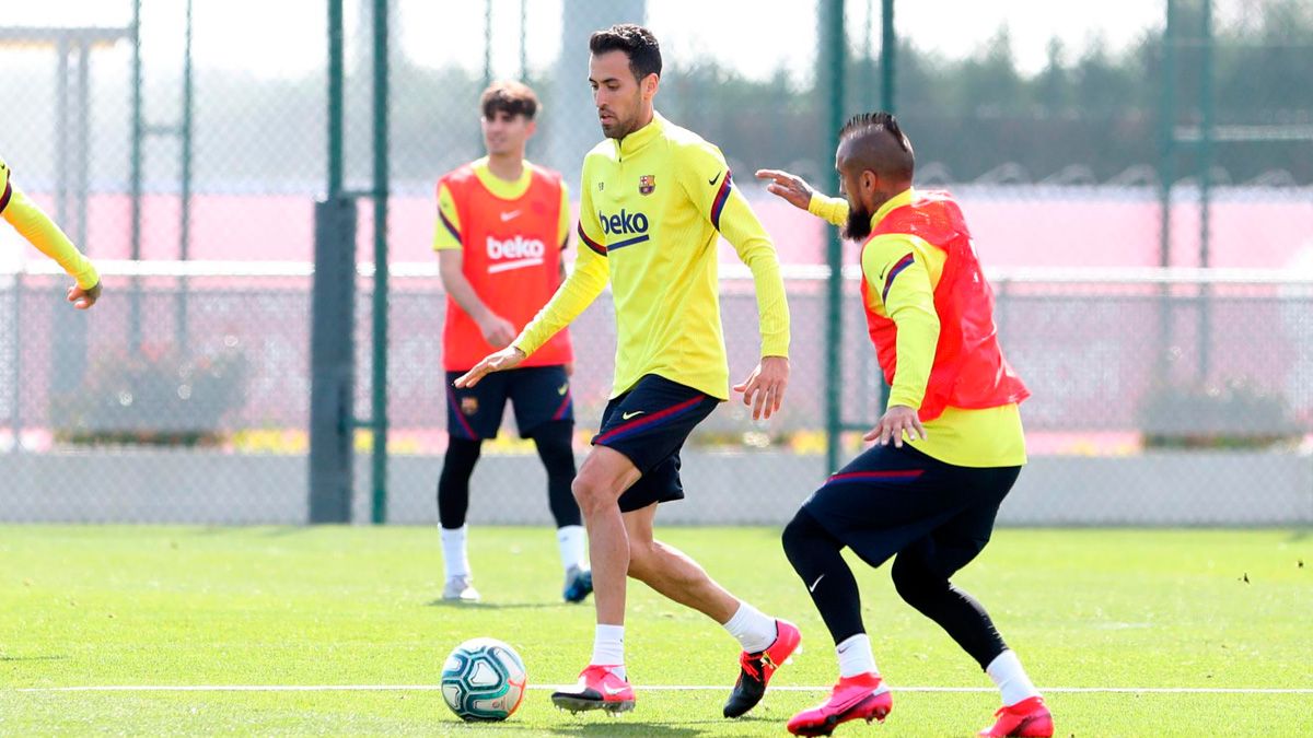 Los jugadores del Barça en una sesión de entrenamiento | FCB