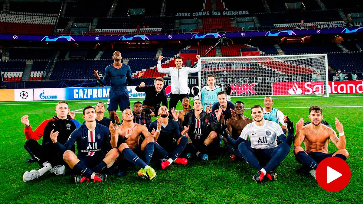 The players of the PSG  mofan of Haaland / Photo: Twitter PSG