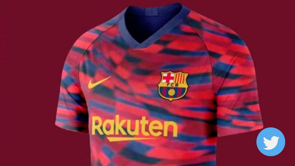 Esta sería la futura camiseta 'pre-match' del FC Barcelona (Imagen: Footy Headlines)