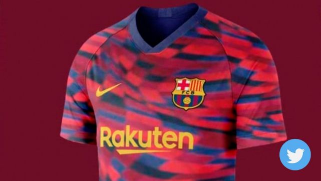 fc barcelona pre match jersey 2020