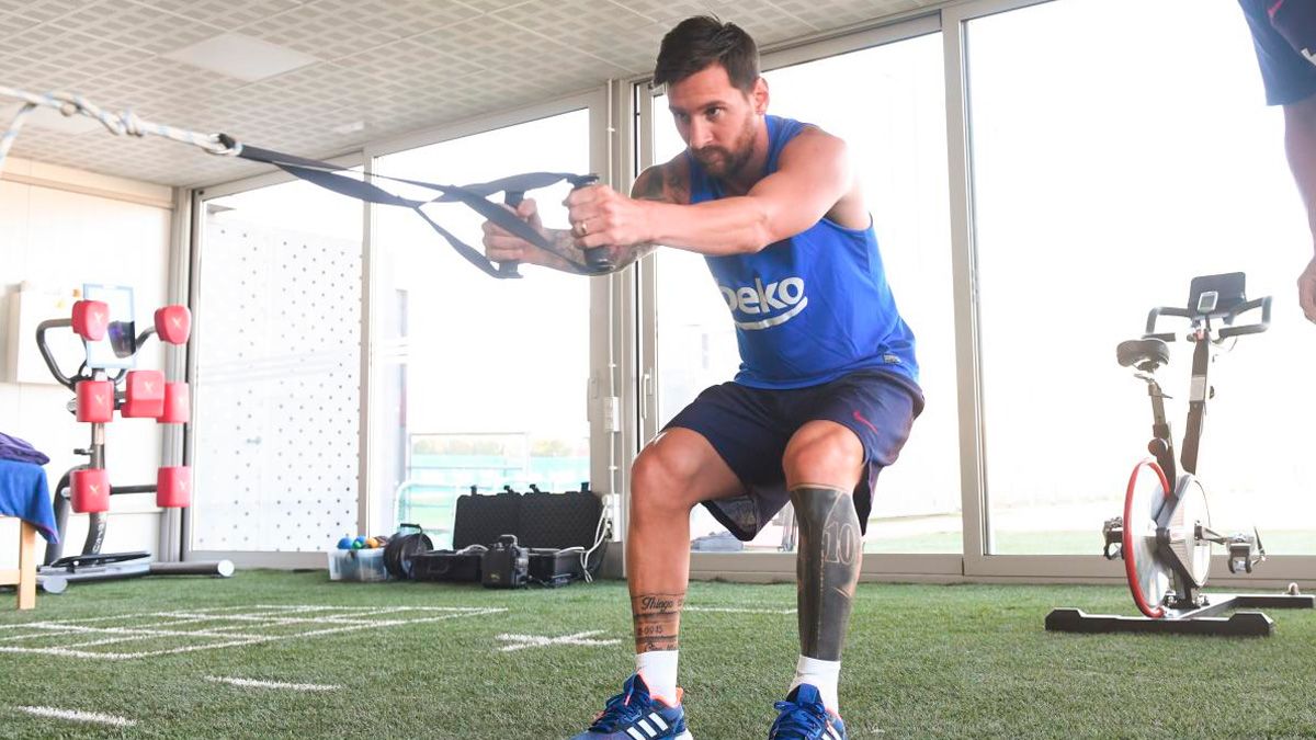 Leo Messi in an individual training session of Barça | FCB