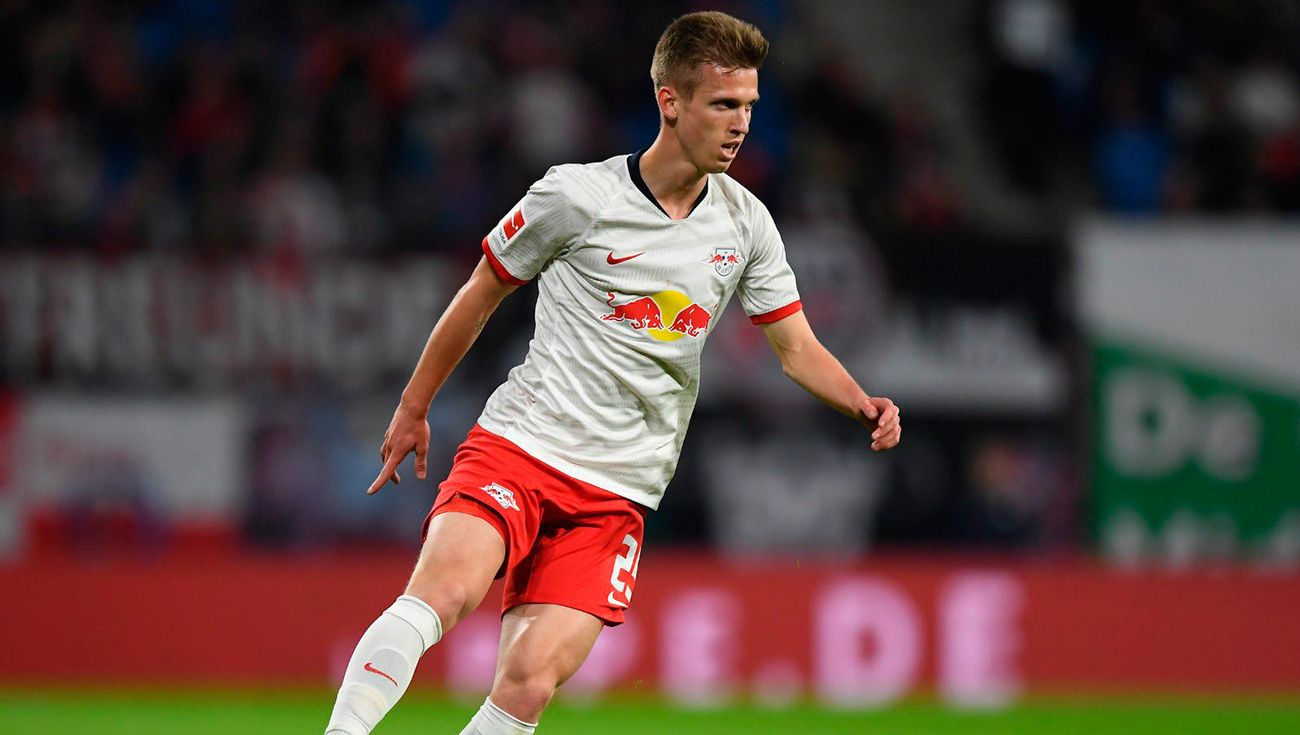 Dani Olmo en un partido con el Leipzig / Foto: Twitter personal Dani Olmo