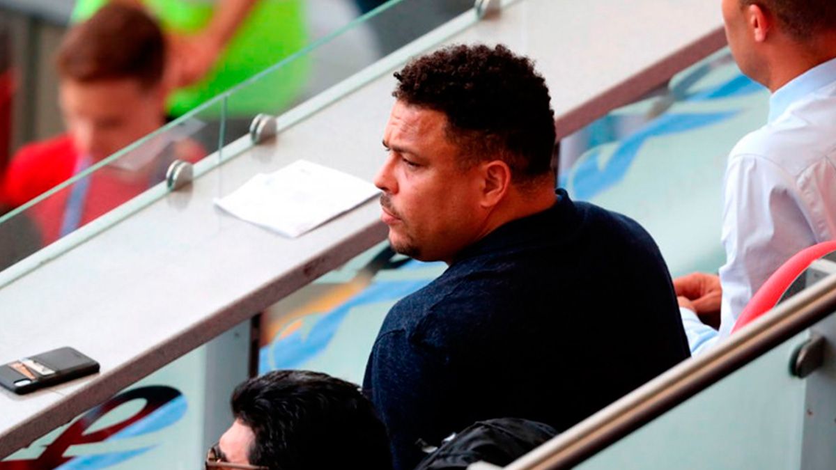 Ronaldo Nazario durante un partido del Mundial de Rusia