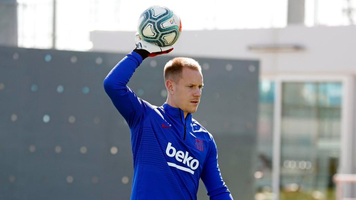 Marc-André ter Stegen in a training session with Barça | FCB