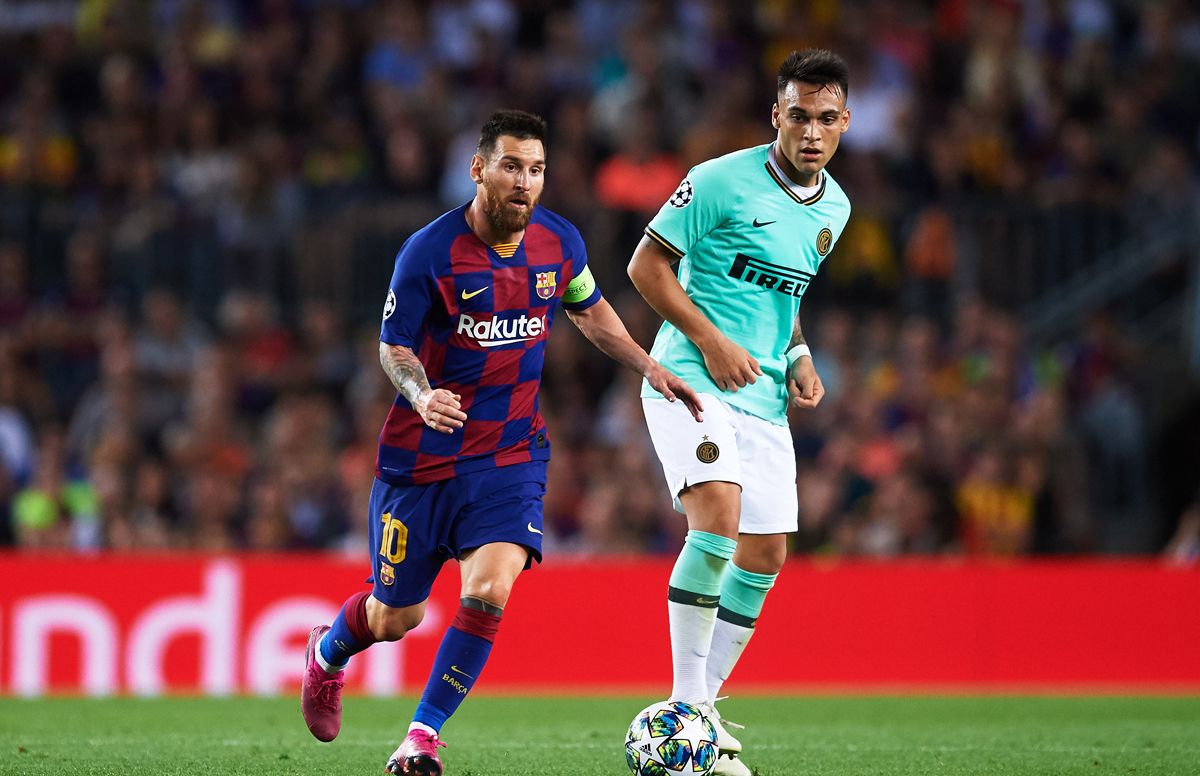 Lautaro Martínez, beside Leo Messi