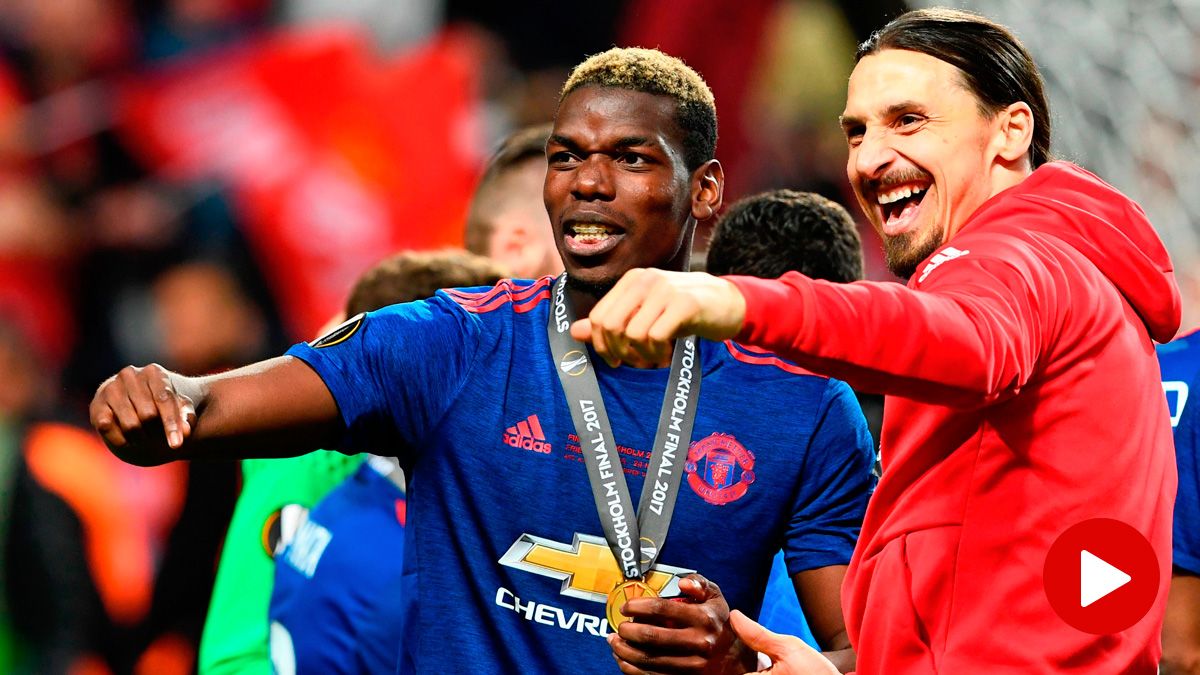 Paul Pogba y Zlatan Ibrahimovic en su etapa en el Manchester United