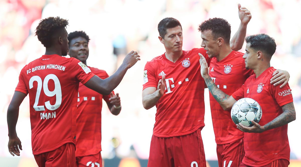 Celebración de los jugadores del Bayern