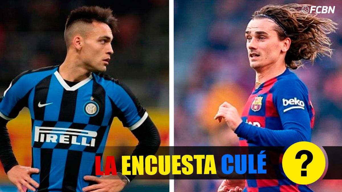 Lautaro Martínez y Antoine Griezmann, de izquierda a derecha