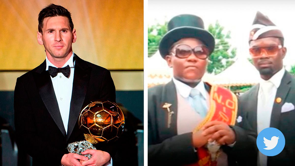 Leo Messi and Benjamin Aidoo, in a photographic setting