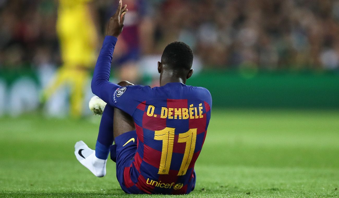 Dembélé Hurts  of his injury