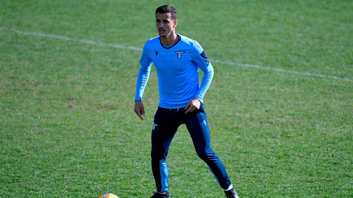 Luiz Felipe en una sesión de entrenamiento de la Lazio