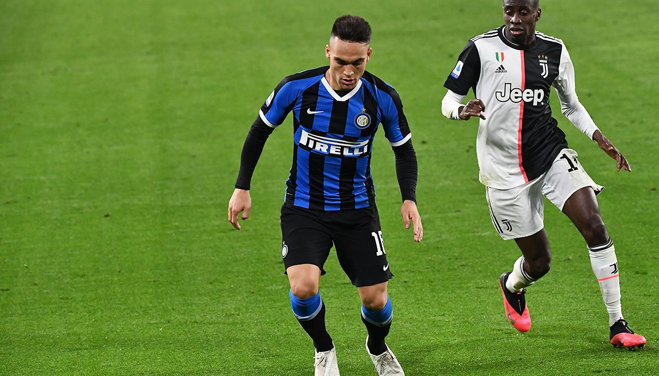 Lautaro Martínez in a party against the Juventus