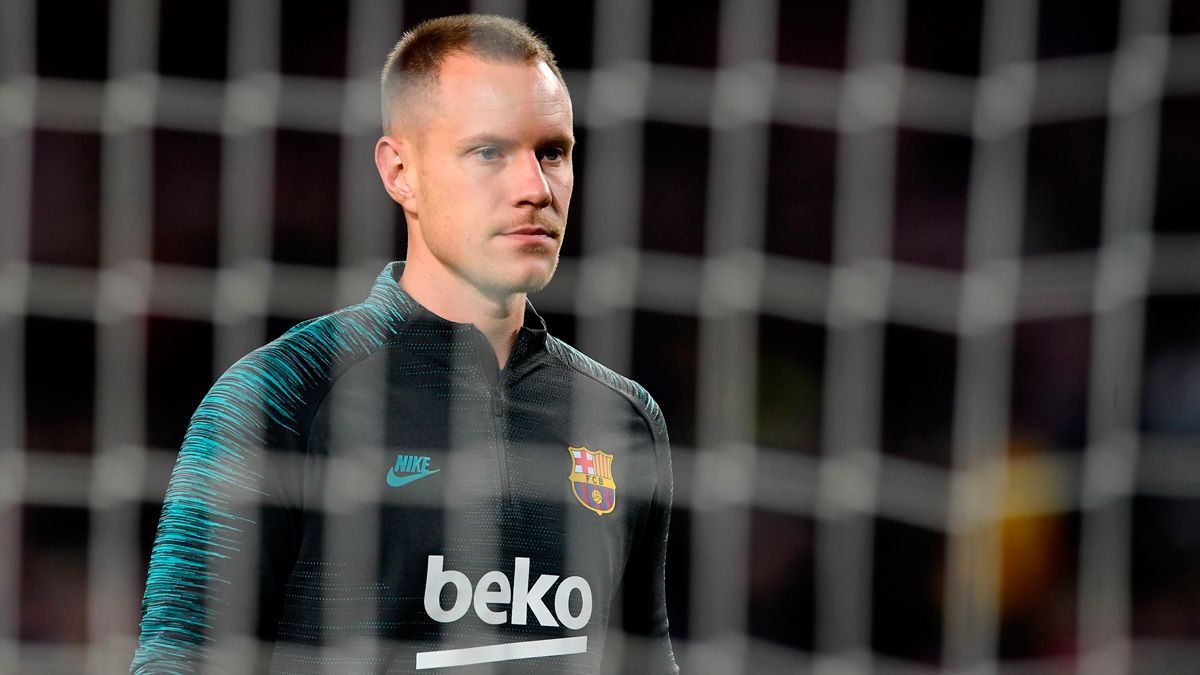 Marc-André ter Stegen in a match of Barça in the Champions League