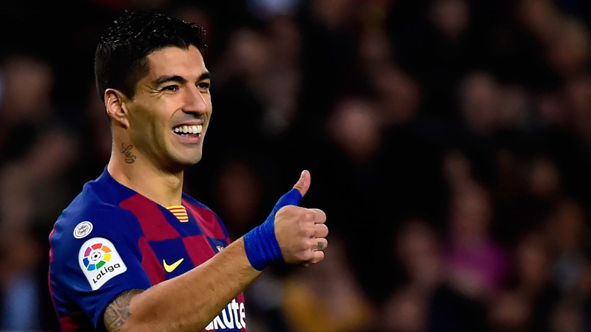 Luis Suárez in a match of Barça in LaLiga