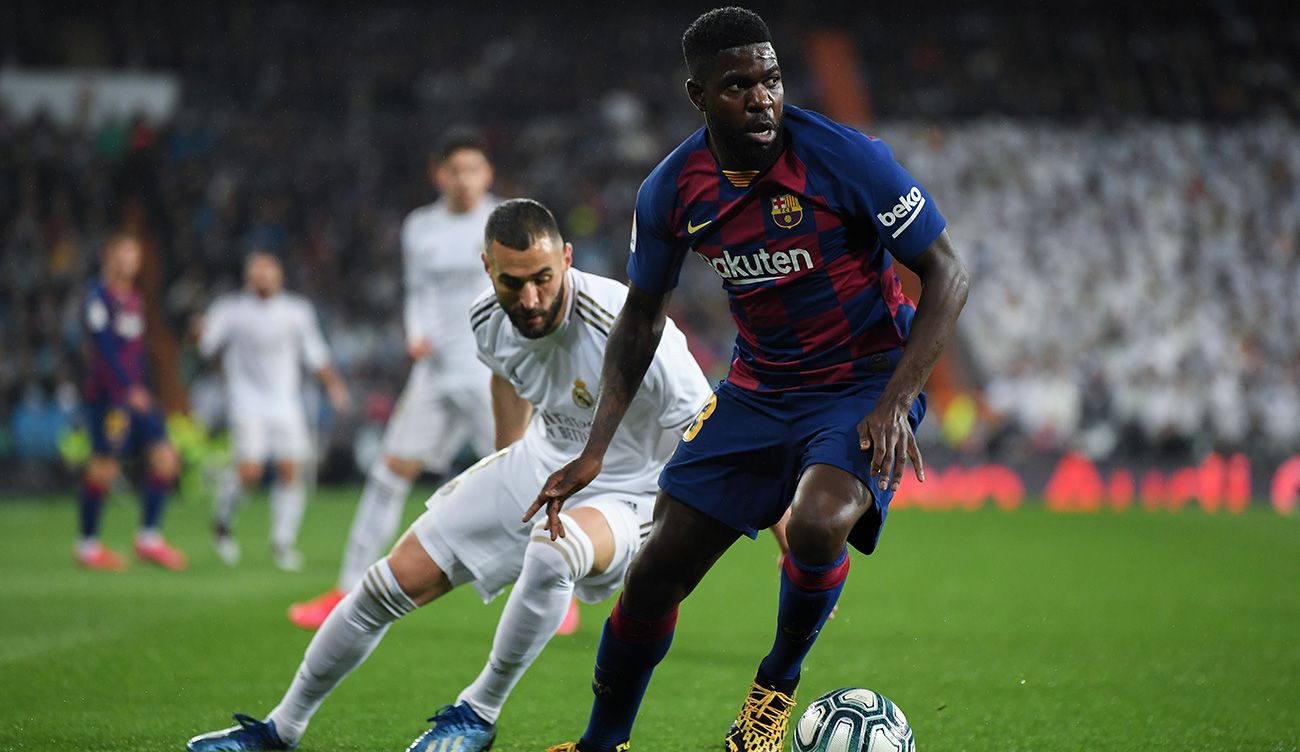 Samuel Umtiti in the Classical against the Madrid