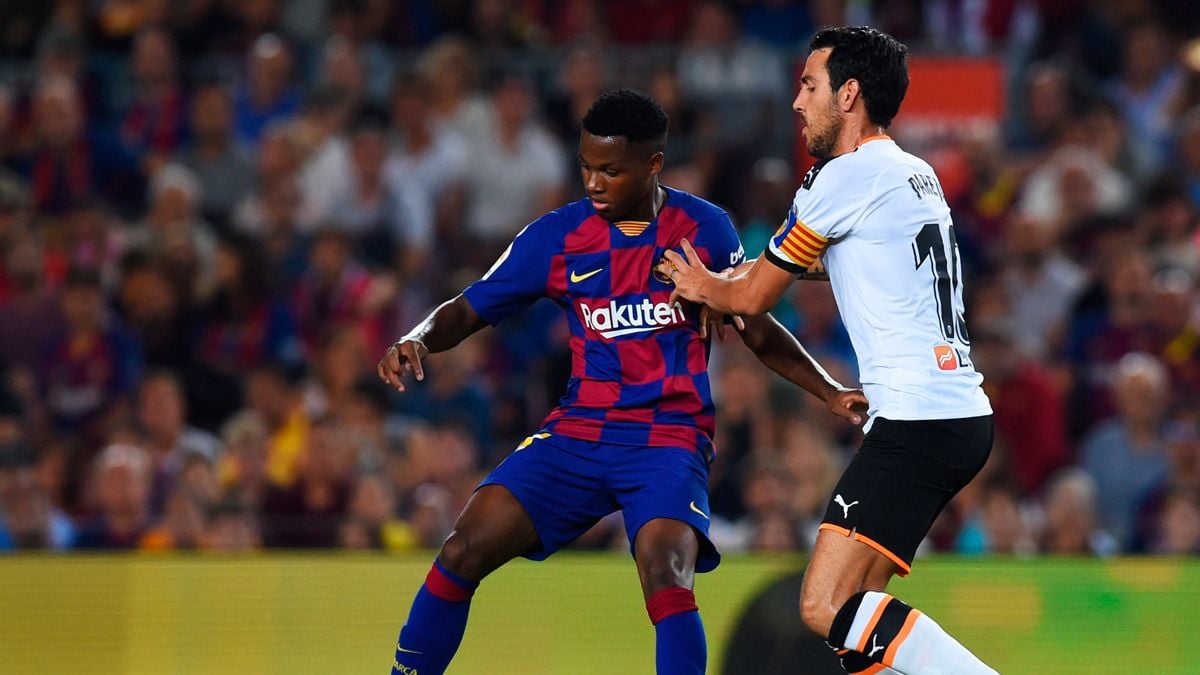 Dani Parejo en un Barça-Valencia de LaLiga