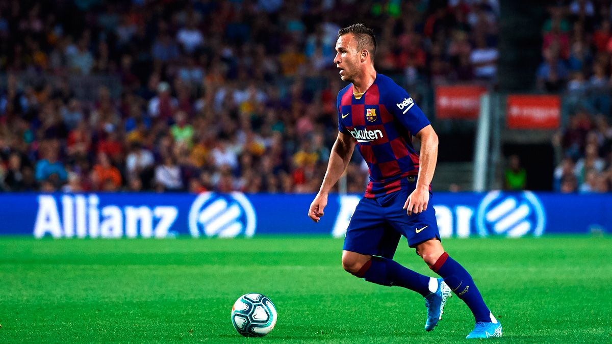 Arthur in a match of Barça in LaLiga