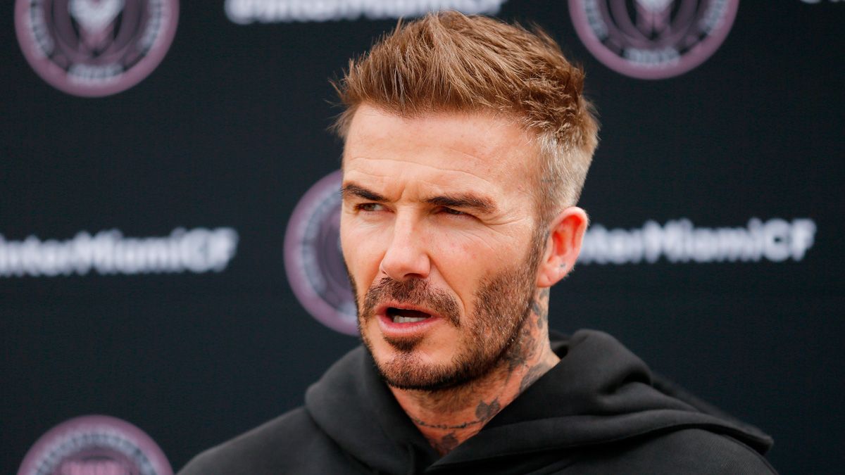 David Beckham en una rueda de prensa del Inter de Miami