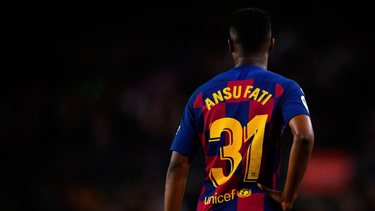 Ansu Fati en un partido del Barça en la temporada 2019-20