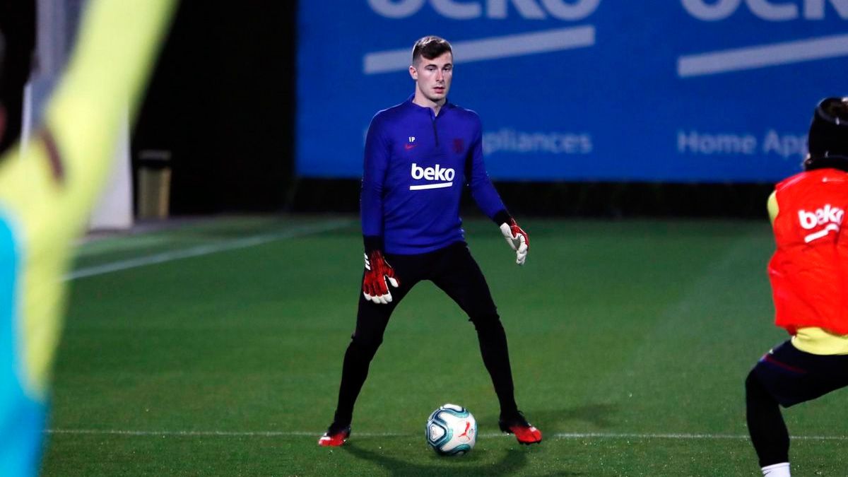 Iñaki Peña in a training session of Barça | FCB