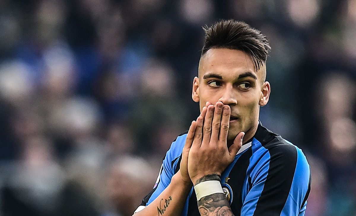 Lautaro Martínez, después de fallar una ocasión con el Inter de Milán