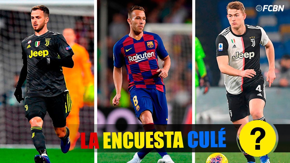 Pjanic, Arthur y De Ligt, de izquierda a derecha