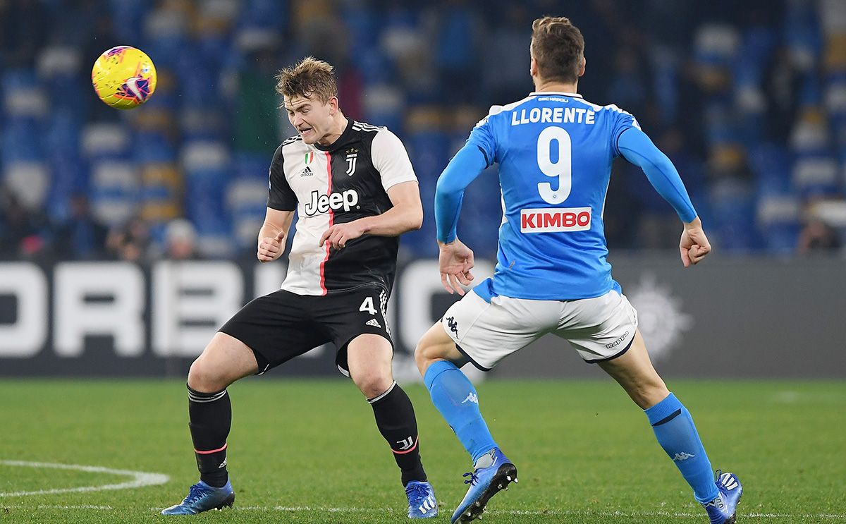 Matthijs de Ligt, durante un partido contra el Napoli esta temporada