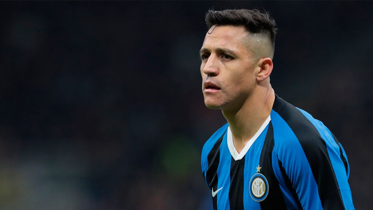 Alexis Sánchez in a match of Inter Milan