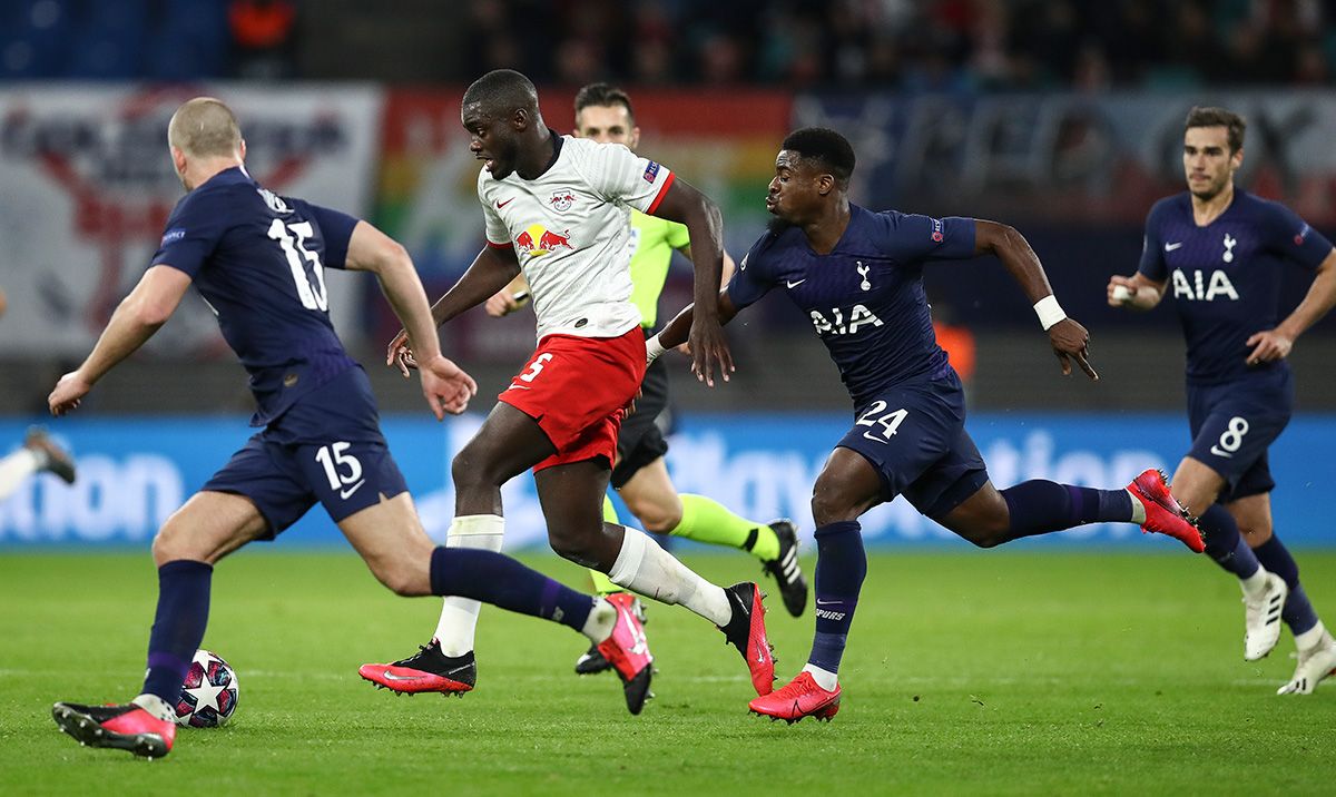 Dayot Upamecano, during a match with the RB Leipzig this season