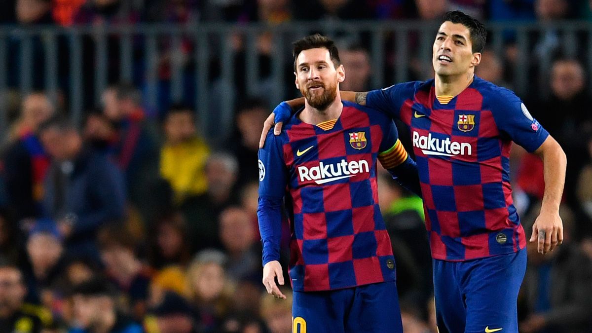 Leo Messi y Luis Suárez en un partido del Barça en la Champions League