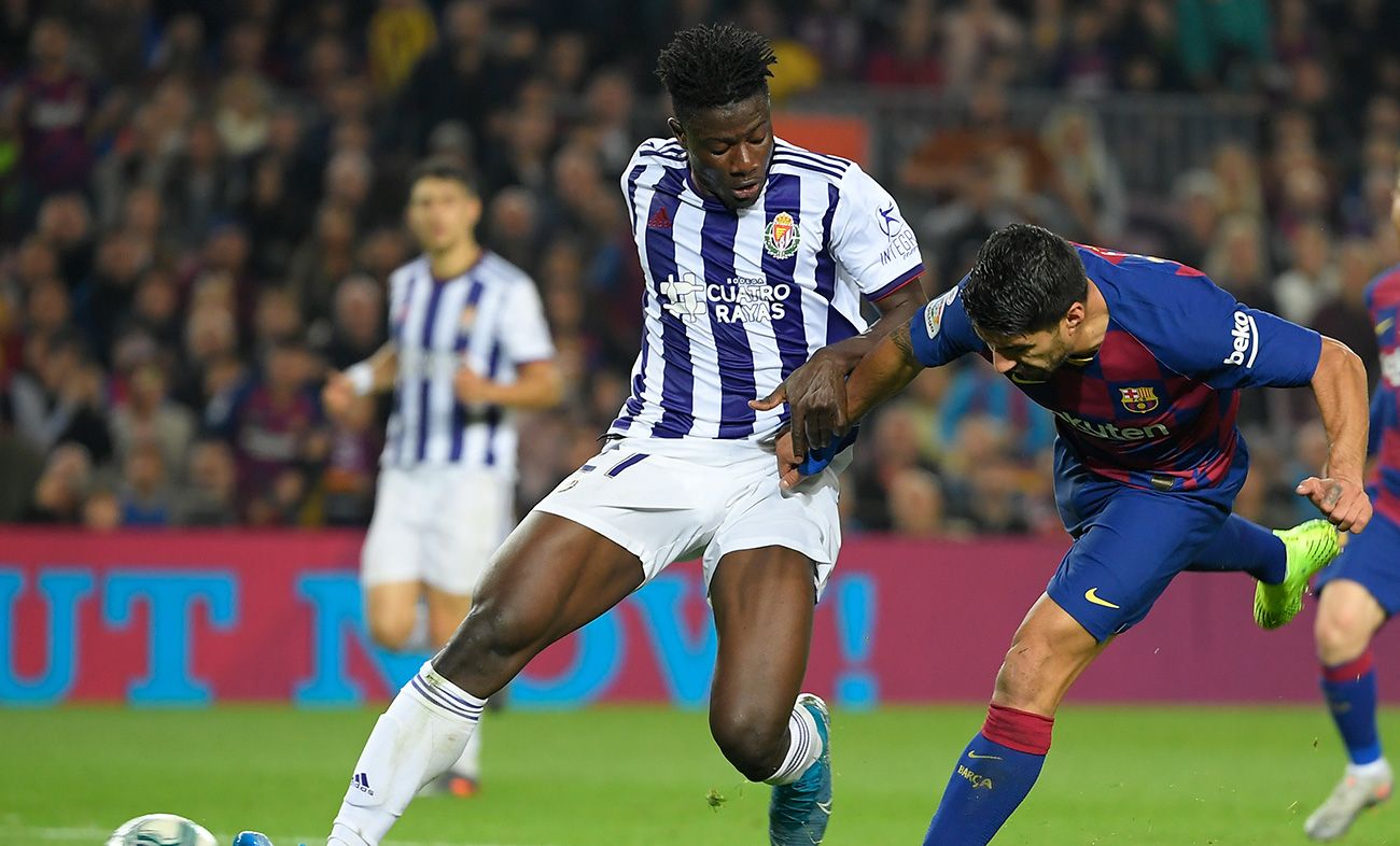 Salisu, of the Valladolid, in the party against the Barça