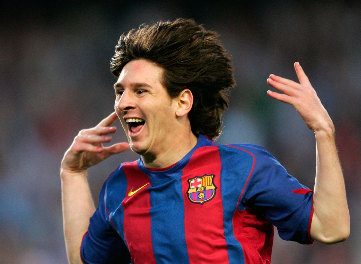 Leo Messi, after scoring his goal against Albacete