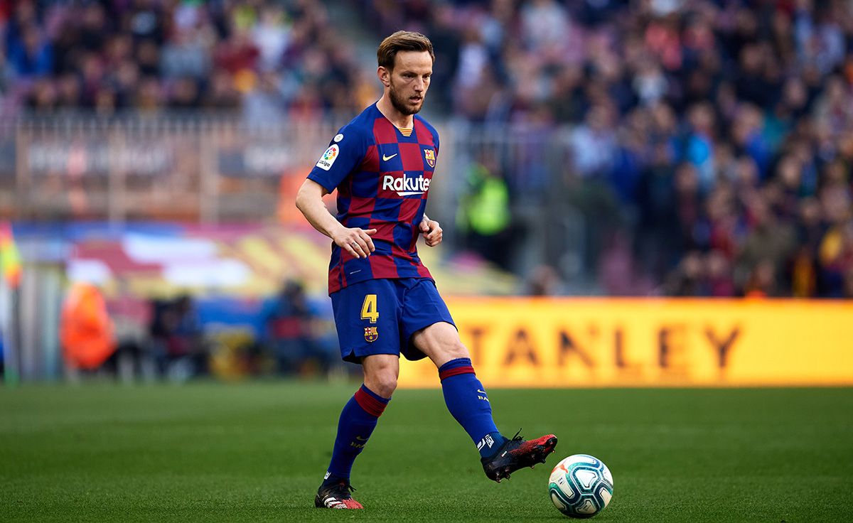 Ivan Rakitic, during a match of the FC Barcelona in the Camp Nou