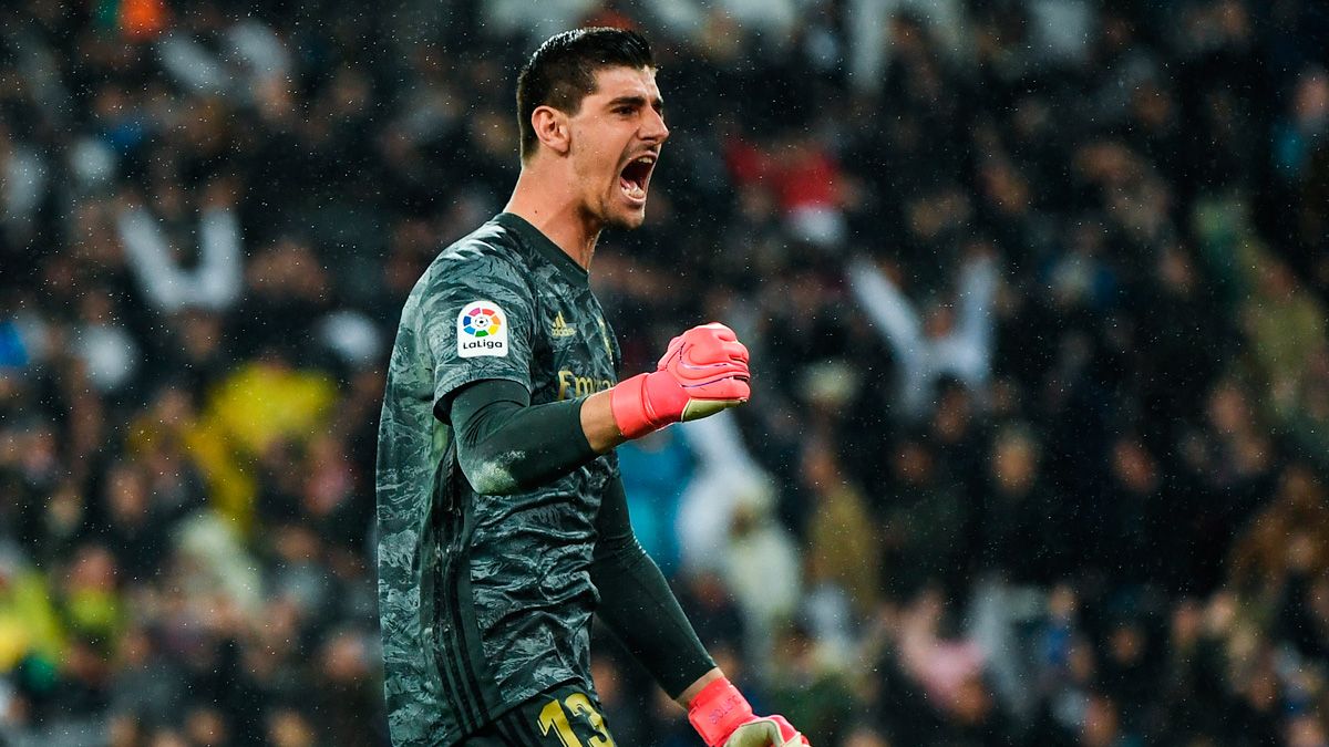 Thibaut Courtois in a Real Madrid-Barça of LaLiga