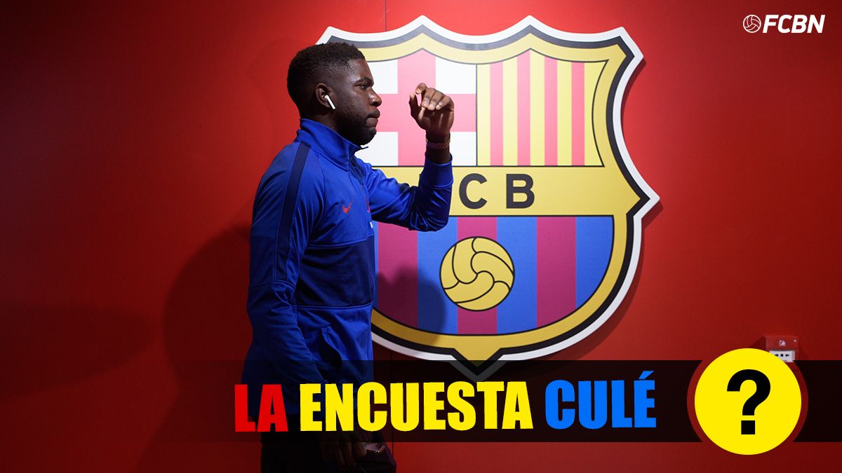 Samuel Umtiti, just after a match with the FC Barcelona