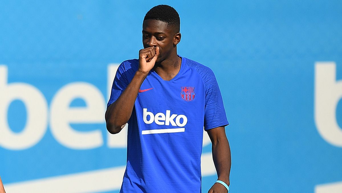 Ousmane Dembélé in a training session of Barça | FCB