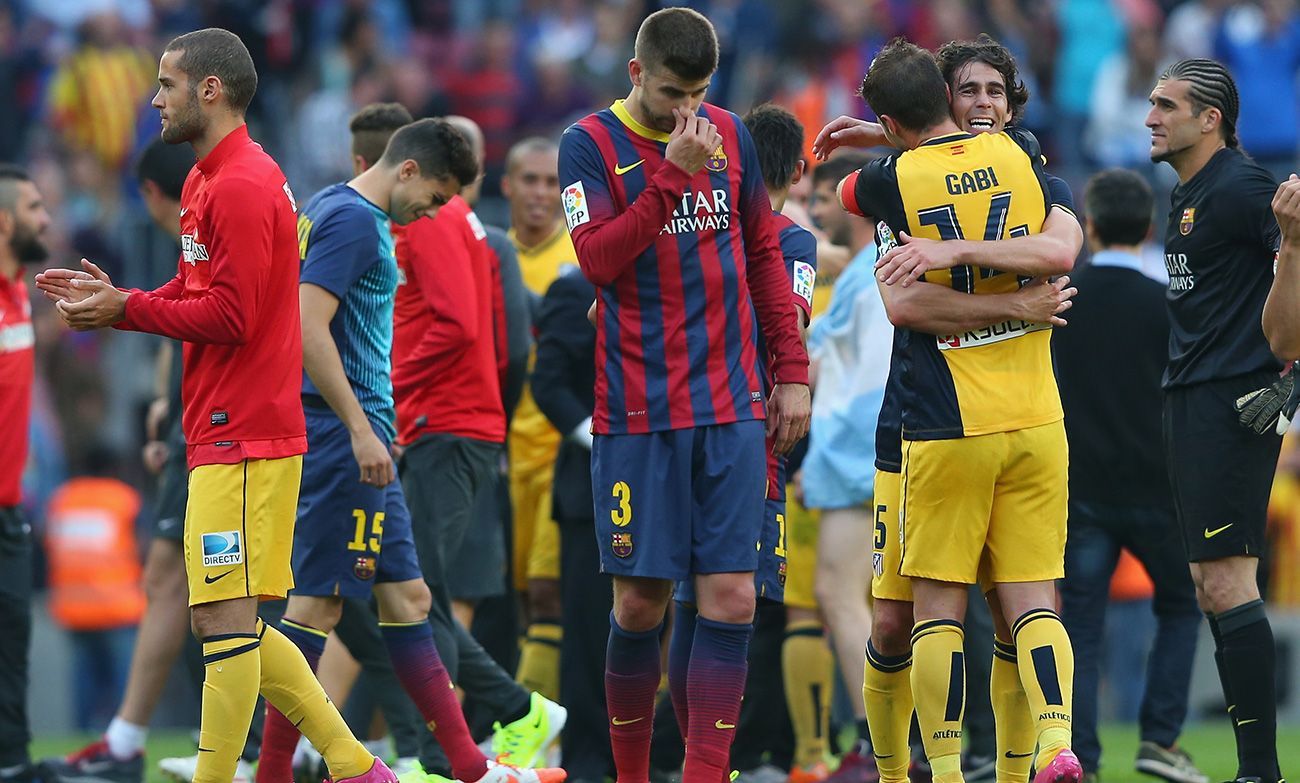 Gerard Piqué se lamenta tras perder la Liga contra el Atlético