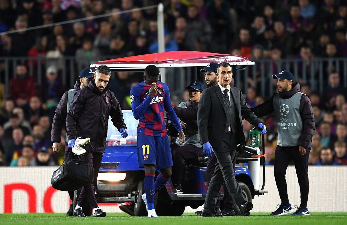 Ousmane Dembélé, después de lesionarse por enésima vez en el Barça