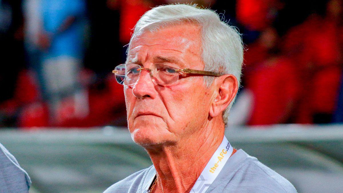 Marcello Lippi in a match of the China national team