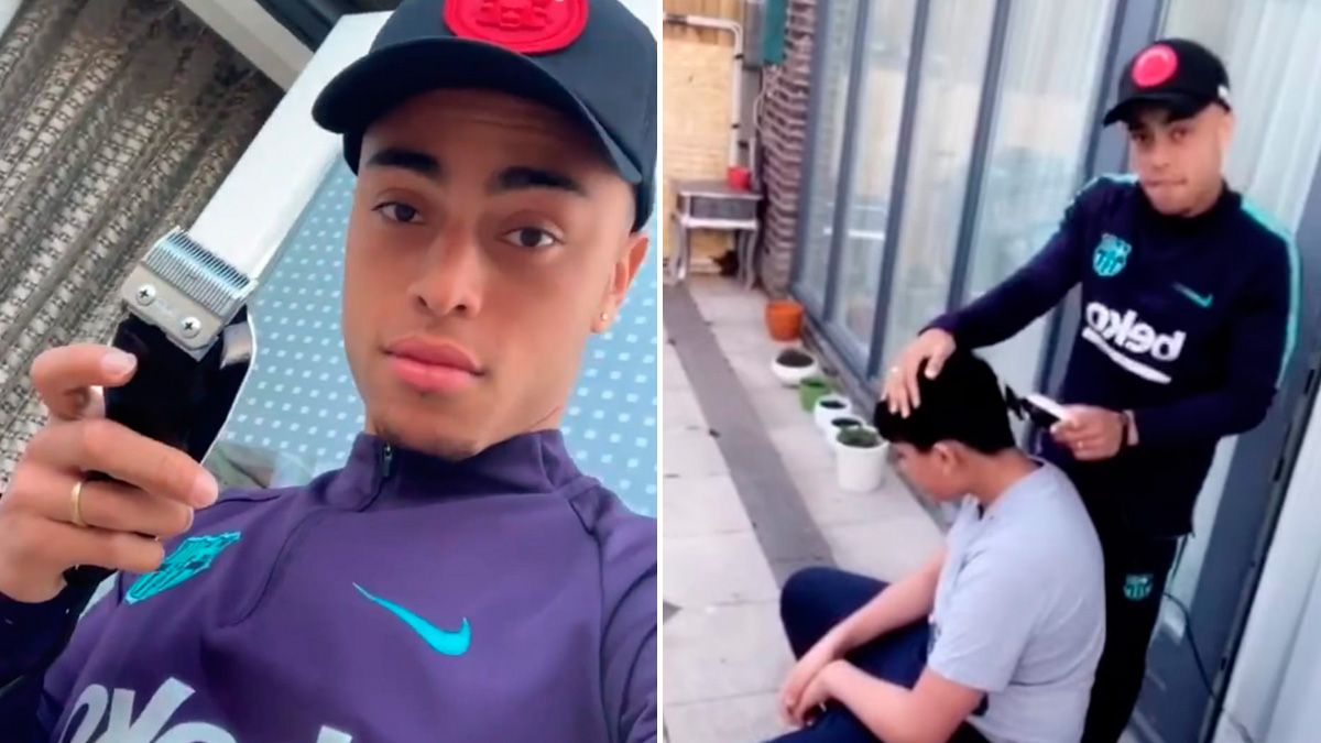 Sergiño Dest con la ropa del Barça en dos 'stories' de Instagram | @SGD_2