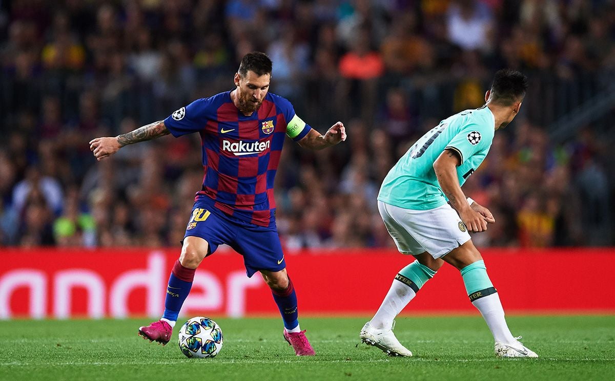 Leo Messi, durante un partido contra el Inter de Milán