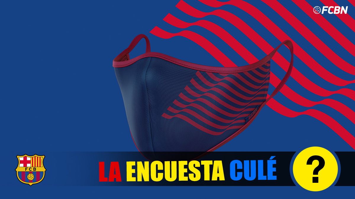 One of the models of masks of the FC Barcelona