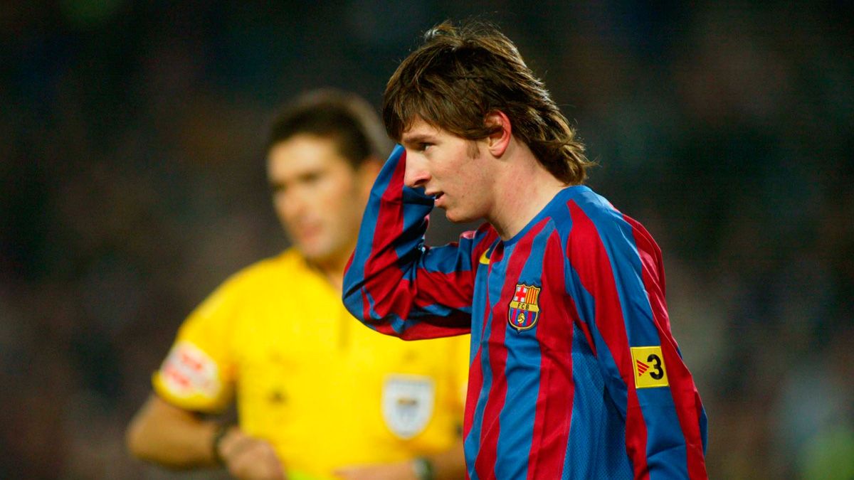 Leo Messi en un partido de LaLiga con el Barça