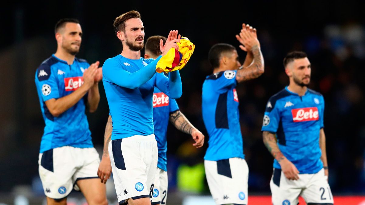 Fabián Ruiz tras un Napoli-Barça de Champions League en San Paolo